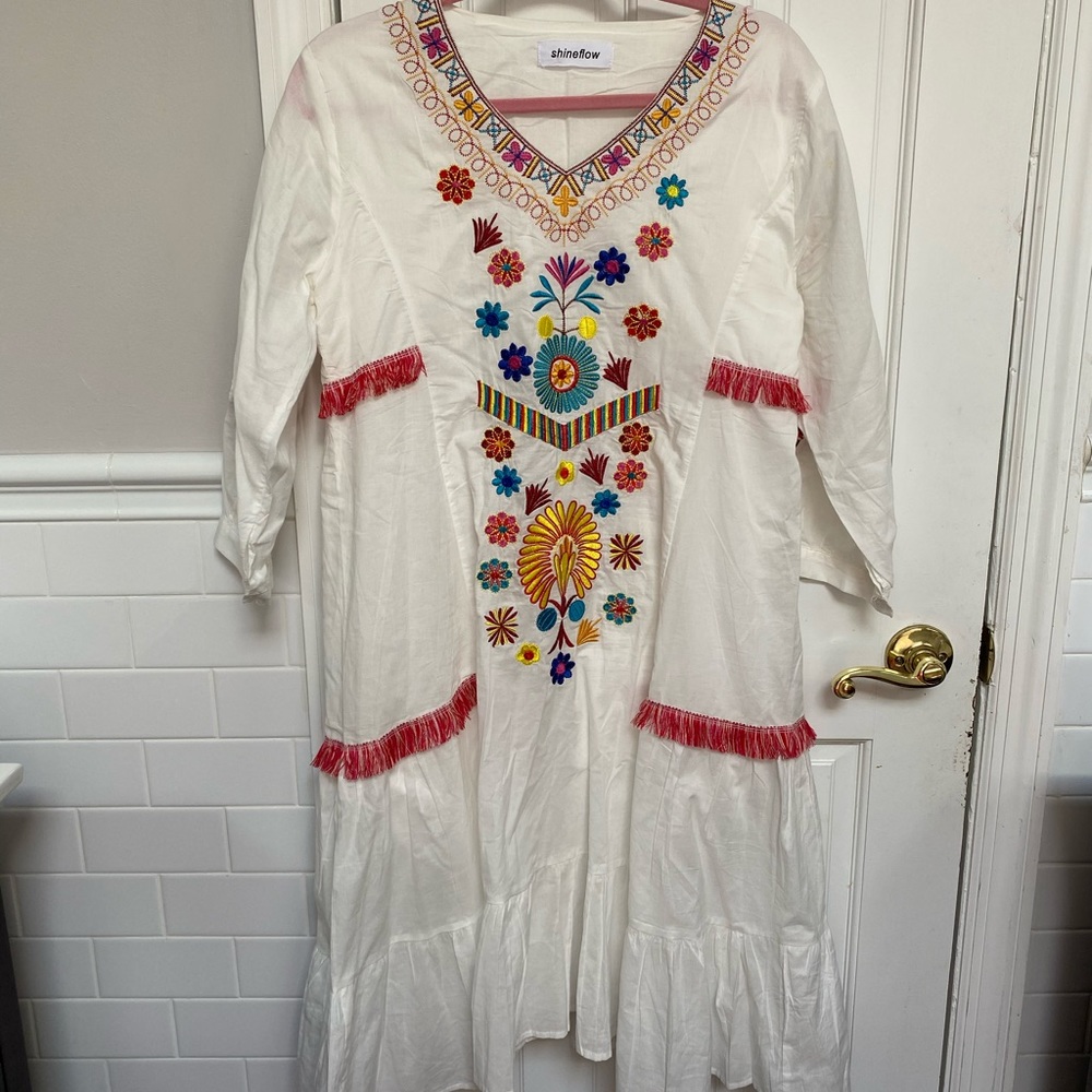 White flower dress